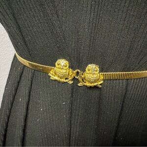 Vintage Gold Owl Buckle Belt